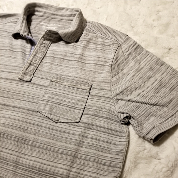Tommy Bahama Gray Polo Shirt Size Medium - Picture 2 of 7